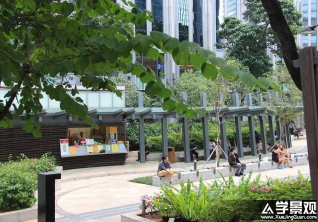 仿中古式花园——香港港湾道花园景观