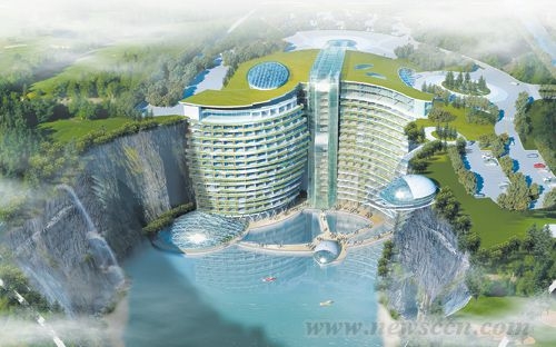 上海佘山建“深坑酒店”