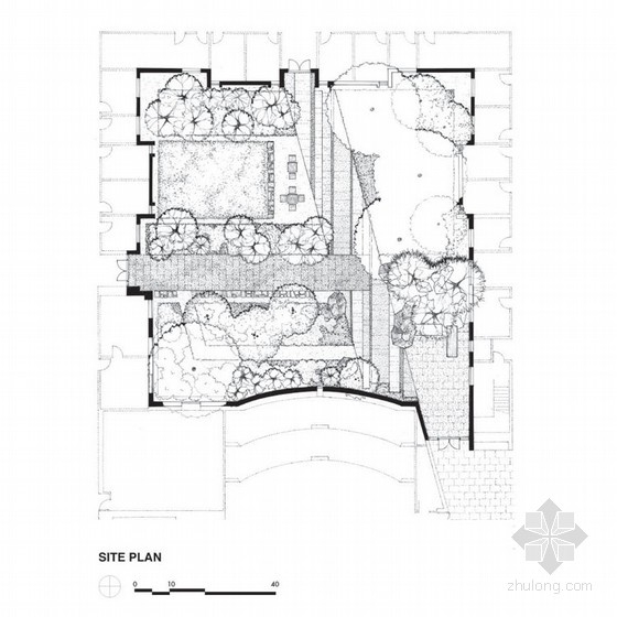 基恩州立科学中心庭院设计图纸 单位绿化|规划设计 中国风景园林网
